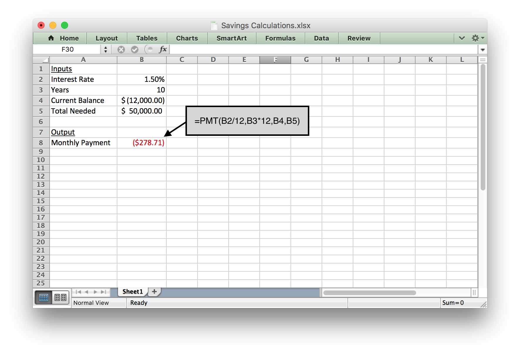 Excel Calculations